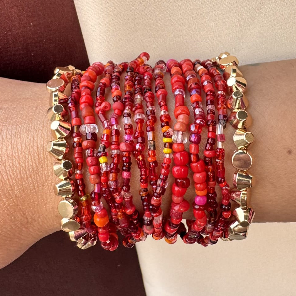 TFC Red Tone Bracelet (set of 14)