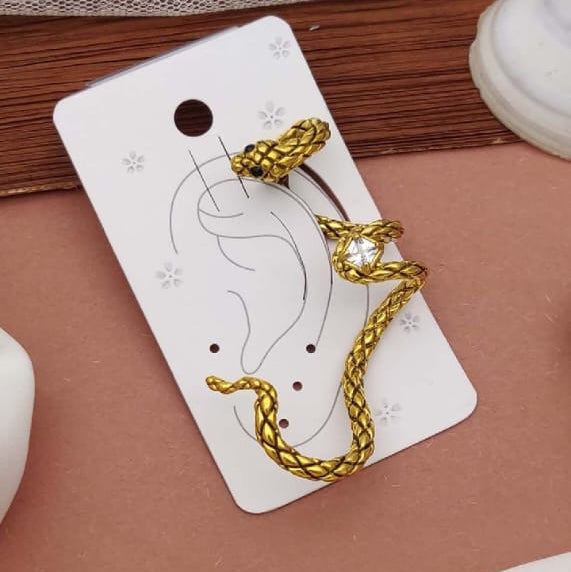 TFC Ear Cuff Snake Oxidised Gold Plated