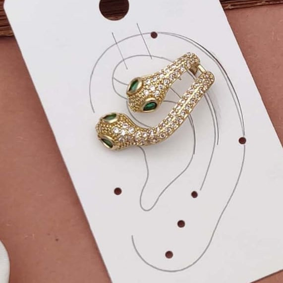 TFC Ear Cuff Dual Snake Gold Plated