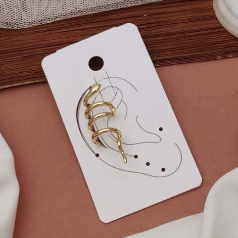 TFC Ear Cuff Simple Snake Gold Plated