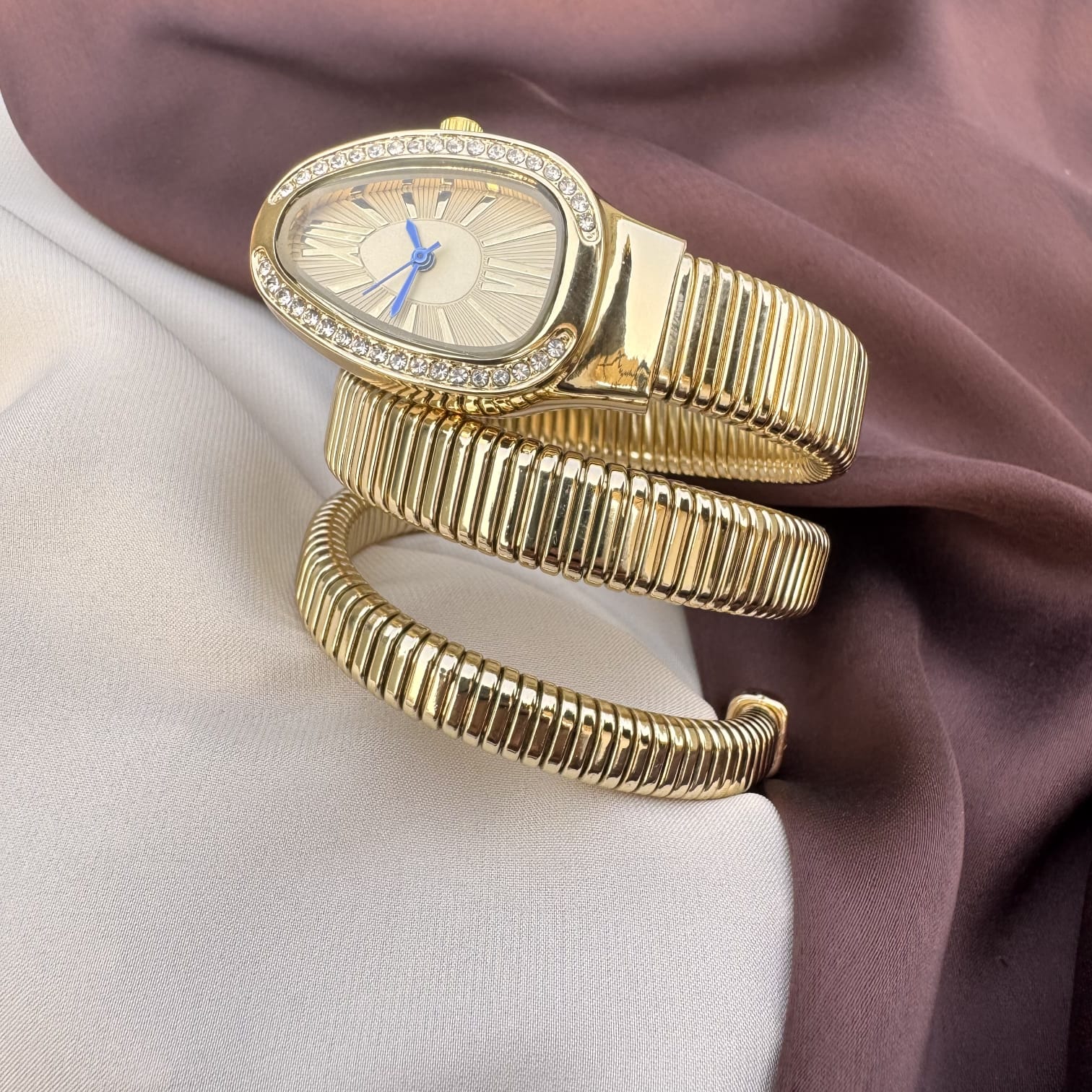 TFC Cream Stone Gold Plated Watch