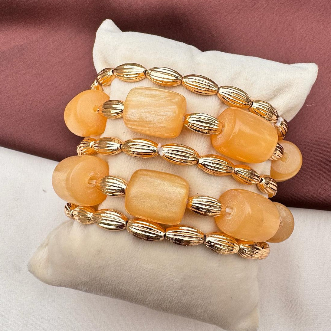TFC Lemon Quartz Gold Plated Bracelet (Set of 5)