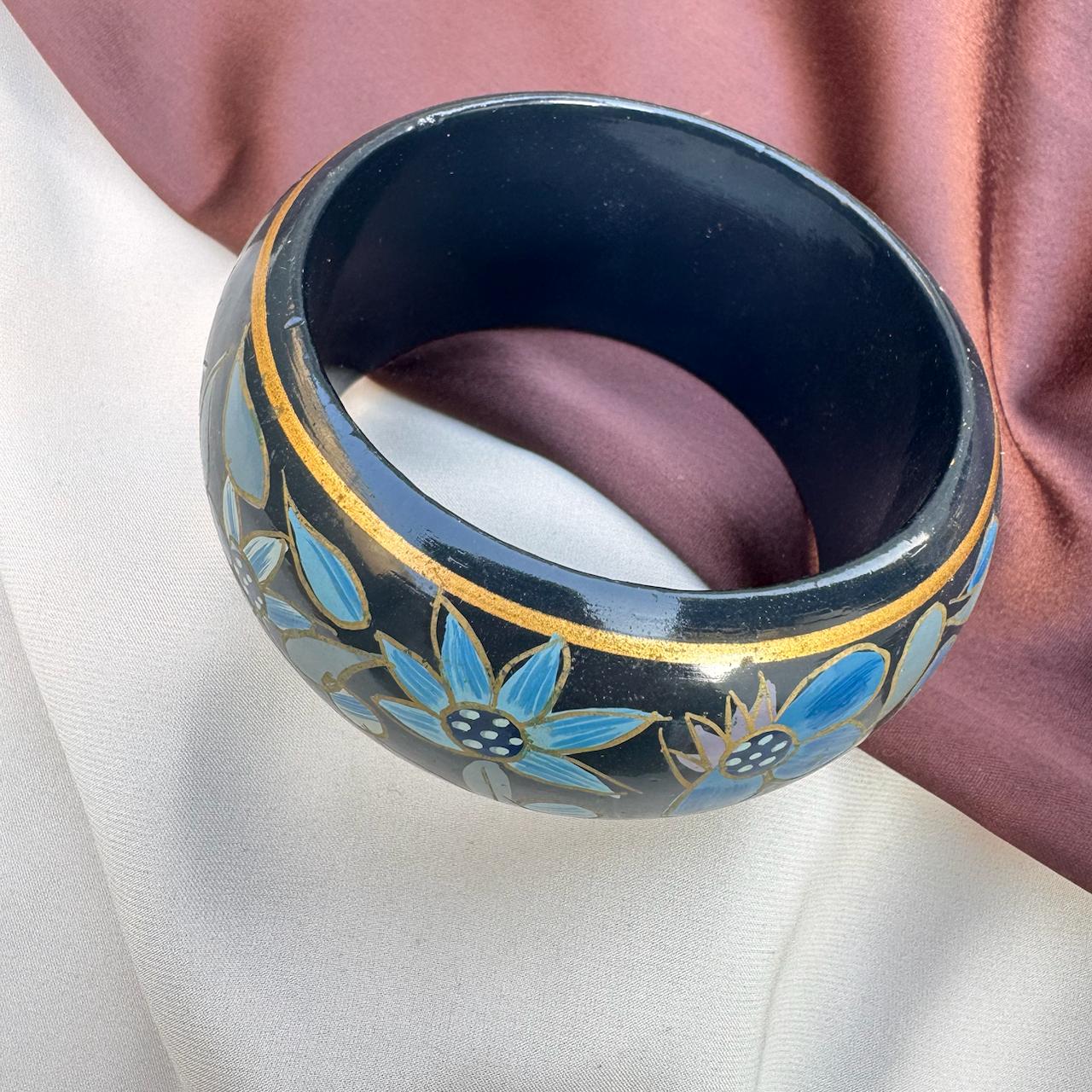TFC Size 2.8 Flora Heirloom Hand Painted Wooden Bangle