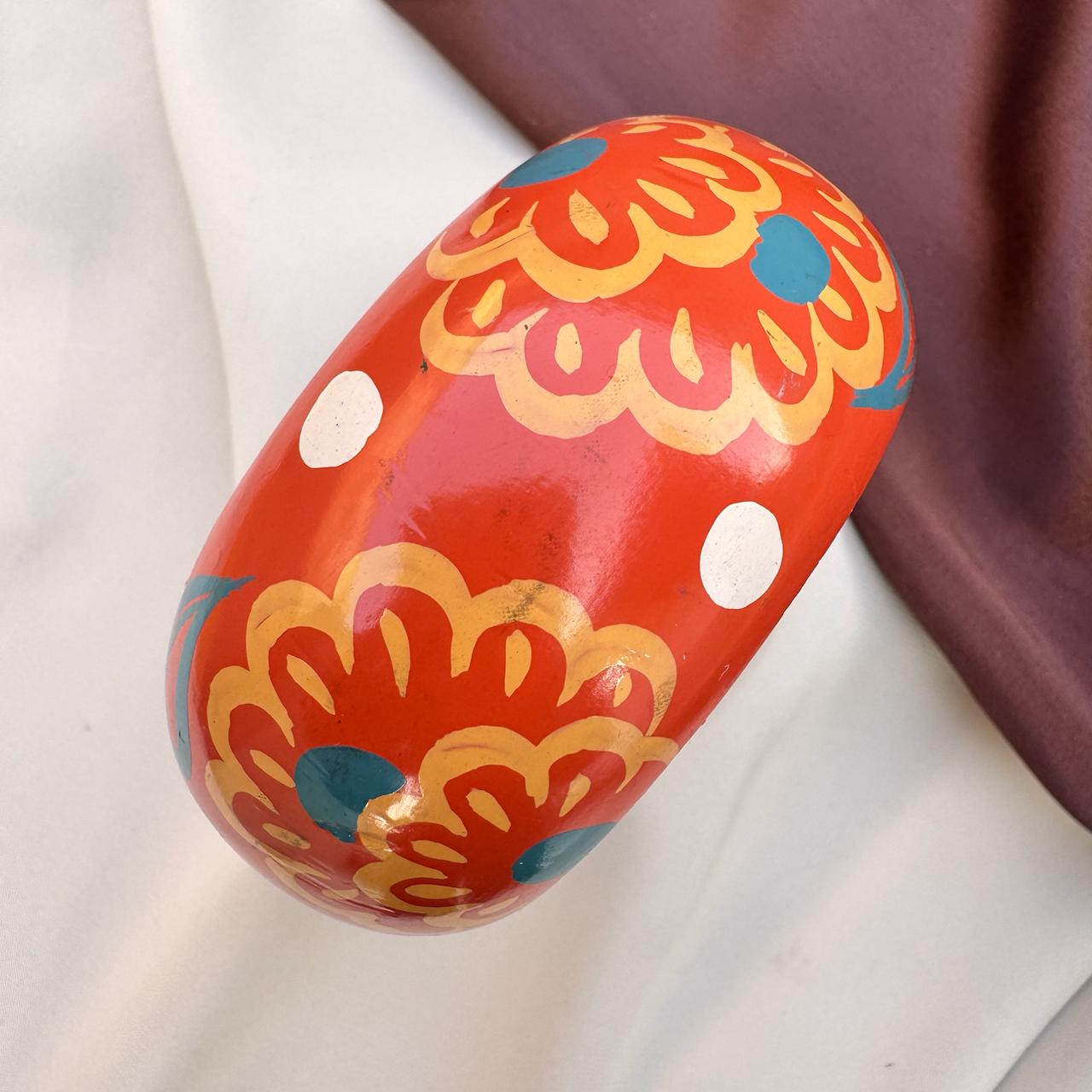 TFC Size 2.6 Whispering Blooms Hand Painted Wooden Bangle