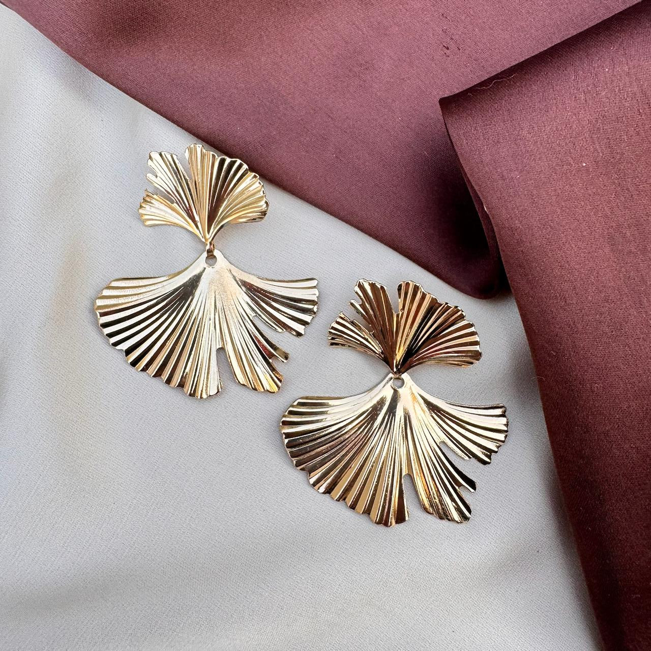 TFC Lume Edge Gold Plated Earrings