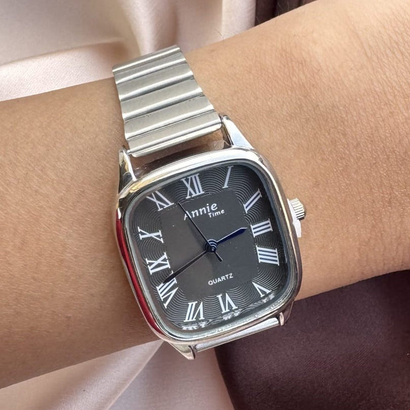 TFC Black Classic Silver Plated Watch