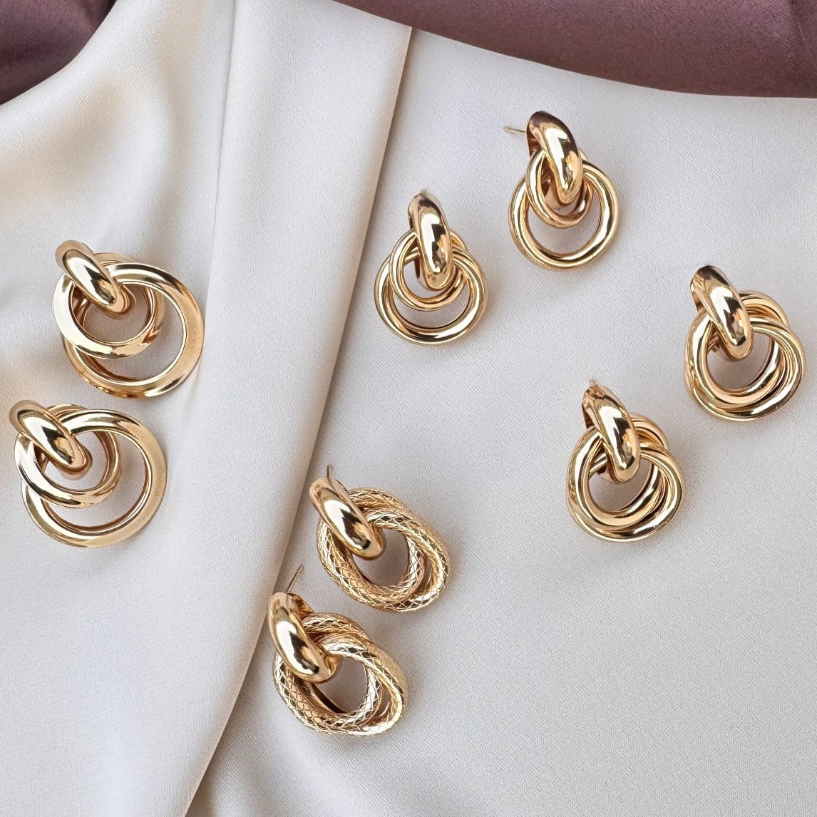 TFC Halo Knot Gold Plated Combo Set of 4