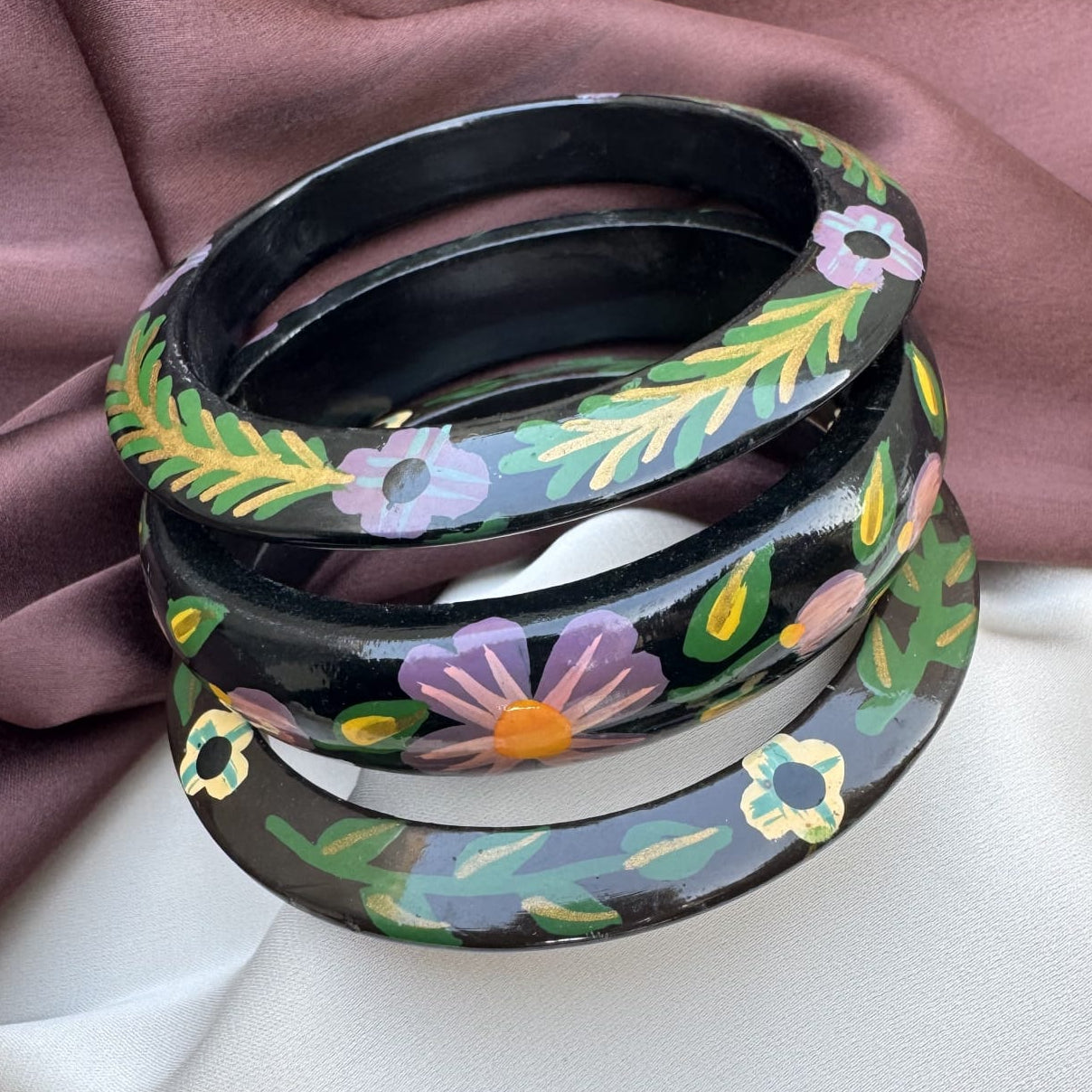 TFC Size 2.6 Hand Painted Bangle Set of 3