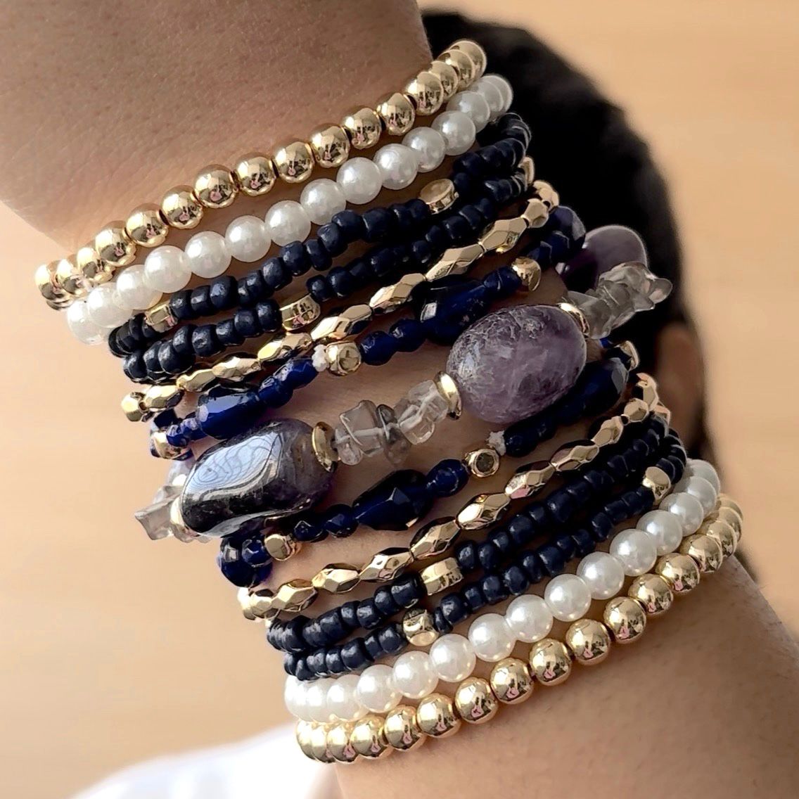 TFC Soft Violet Gold Plated Bracelet (set of 13)