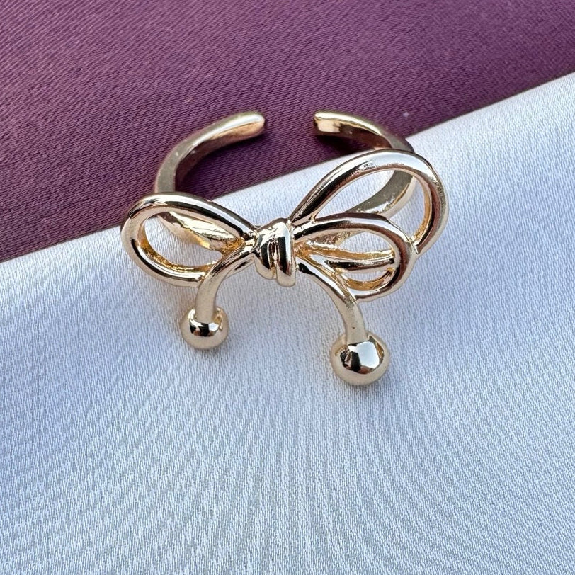 TFC Multi Tie Bow Gold Plated Ring