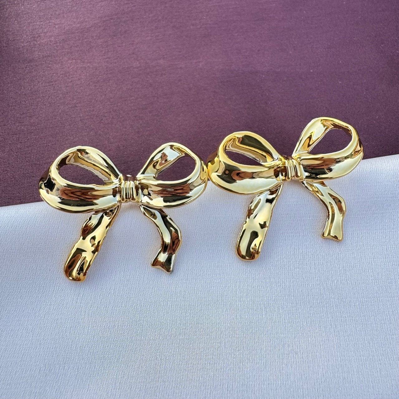 TFC Cute Bow Gold Plated Earrings