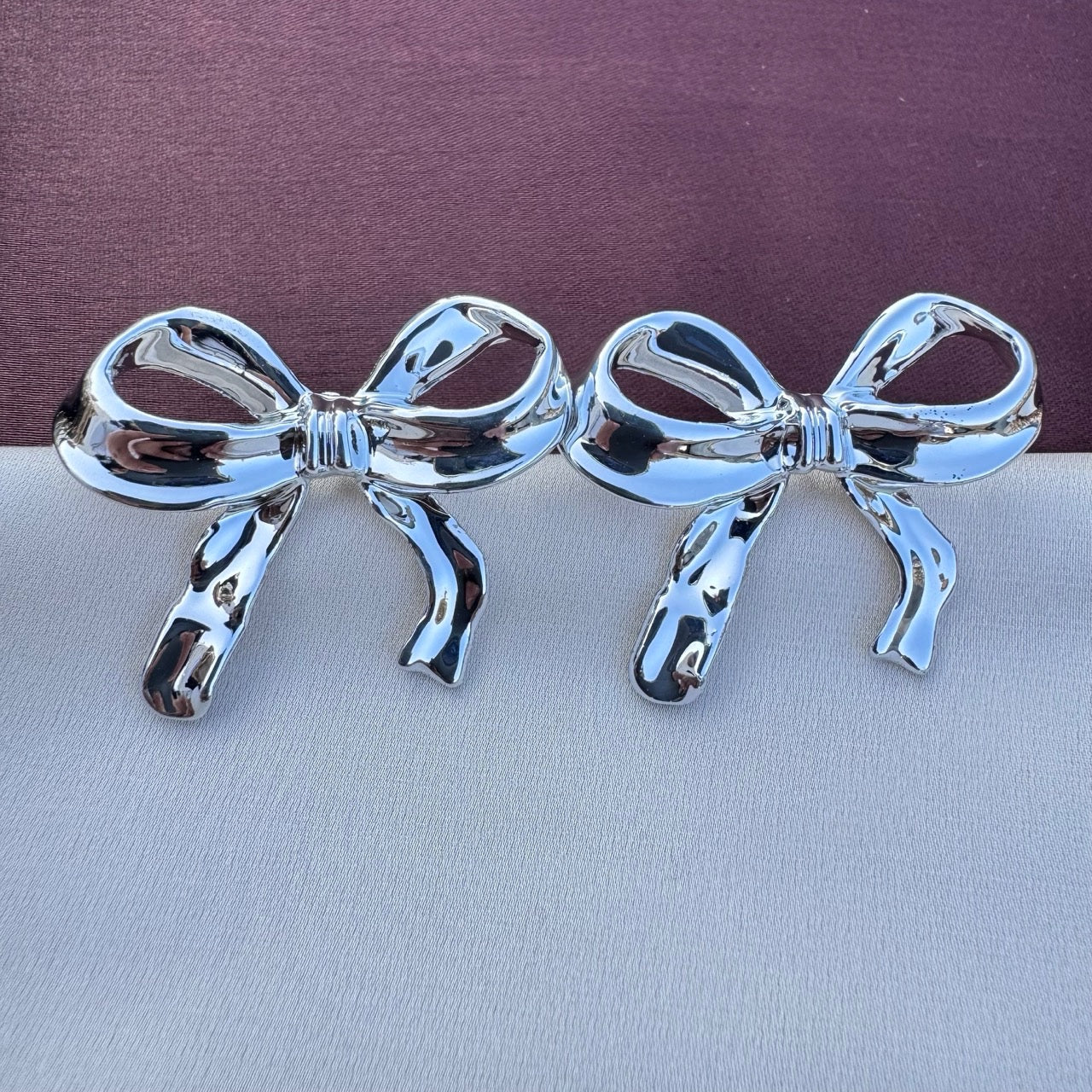 TFC Cute Bow Silver Plated Earrings