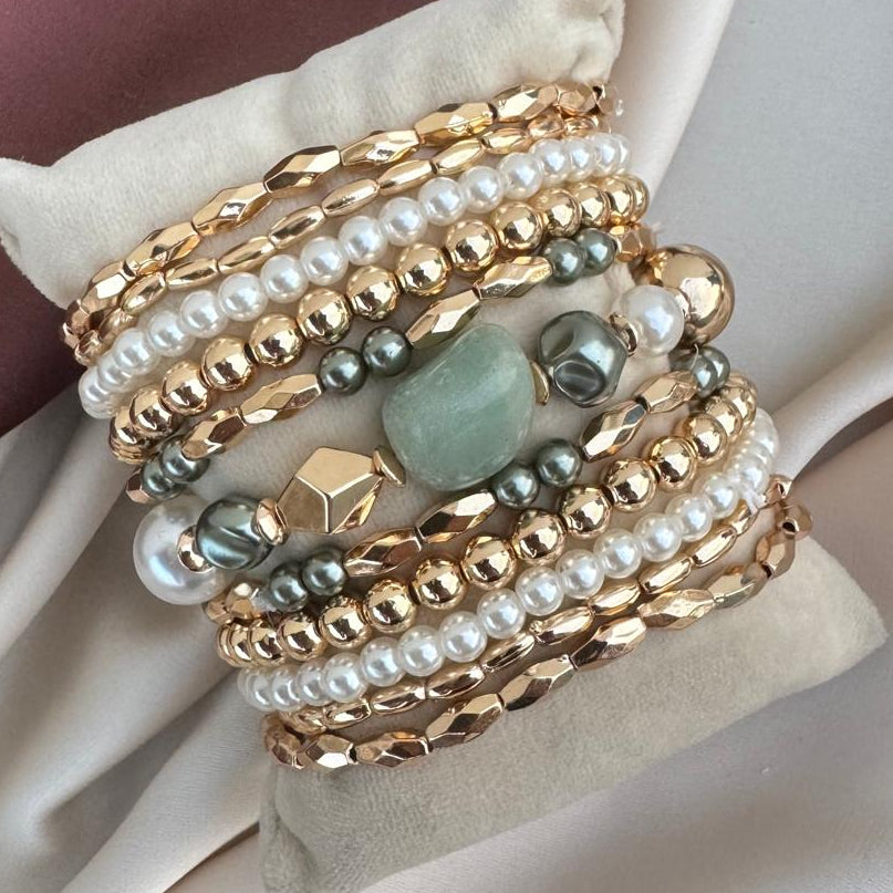 TFC Golden Moss Elegance Bracelet Set of 11