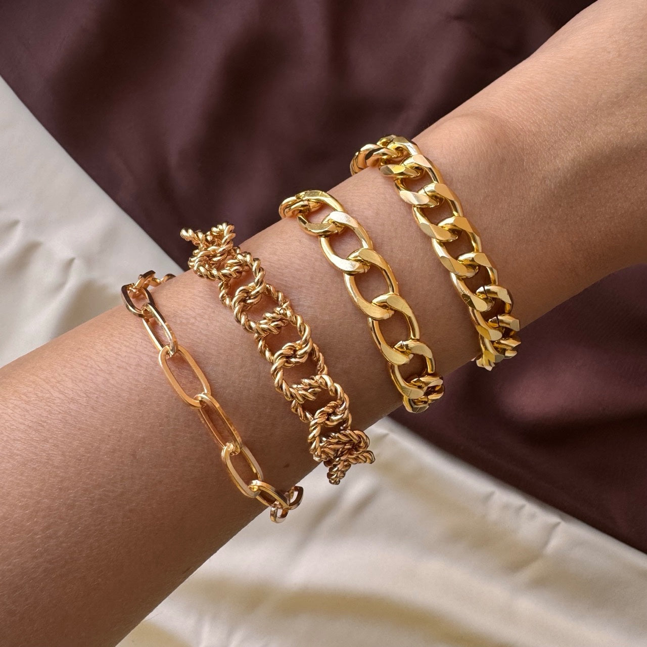 TFC Infinity Glow Gold Plated Bracelet (Set of 4 )