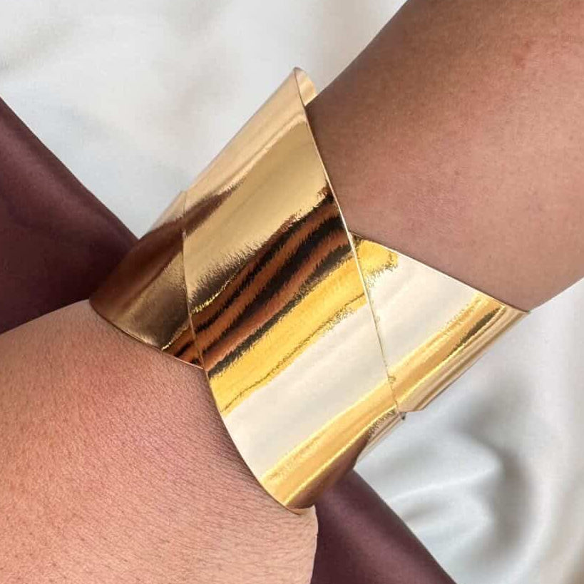 TFC Elysian Gold Plated Cuff Bracelet