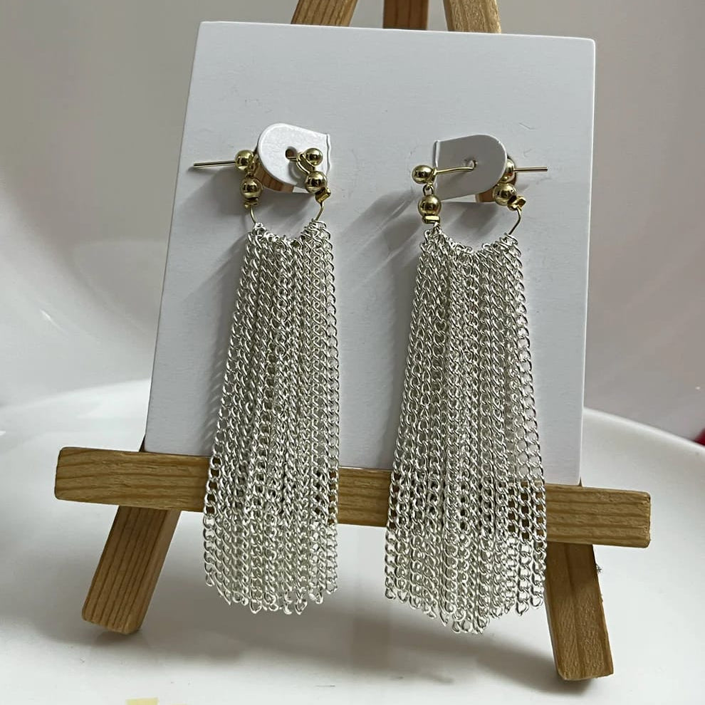 TFC Chain Dangler Gold Plated Earrings