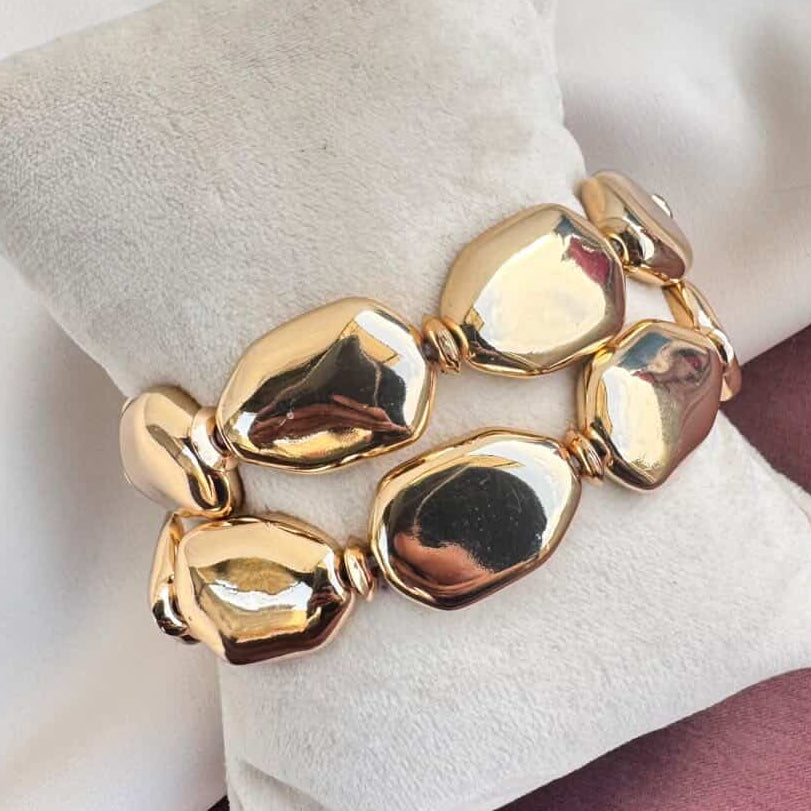 TFC Pebble Luxe Gold Plated Bracelet  Set 2