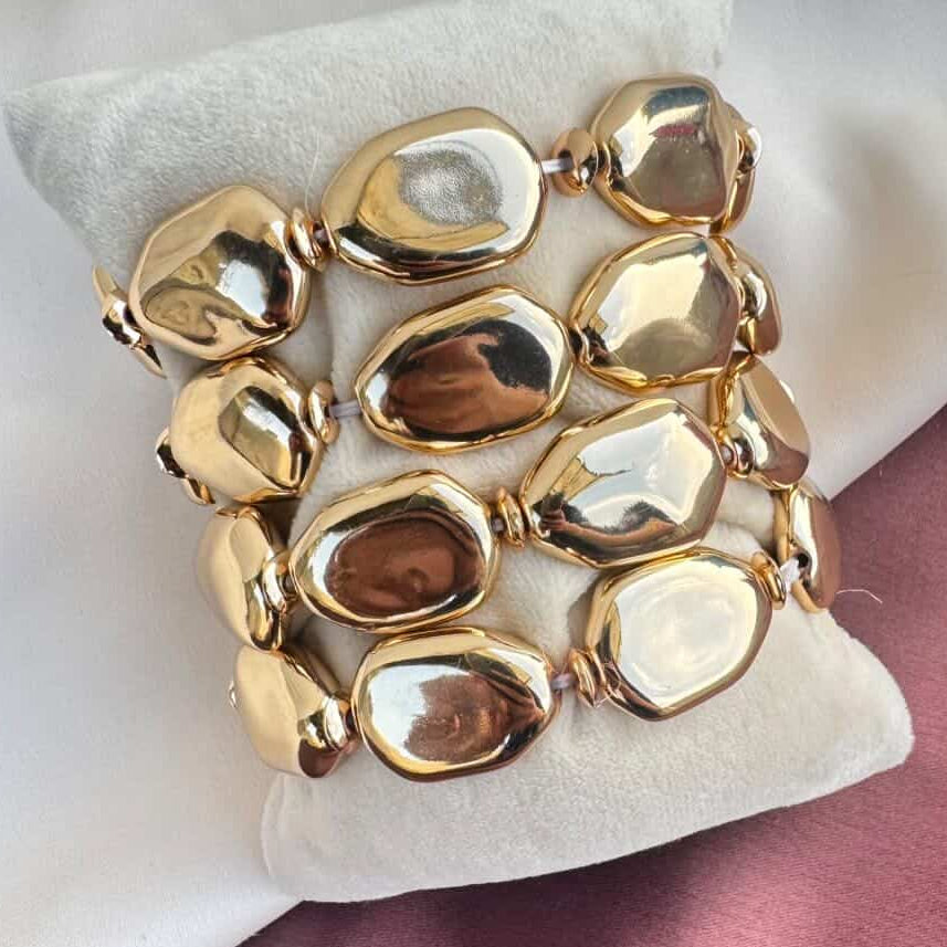 TFC Pebble Luxe Gold Plated Bracelet  Set 4