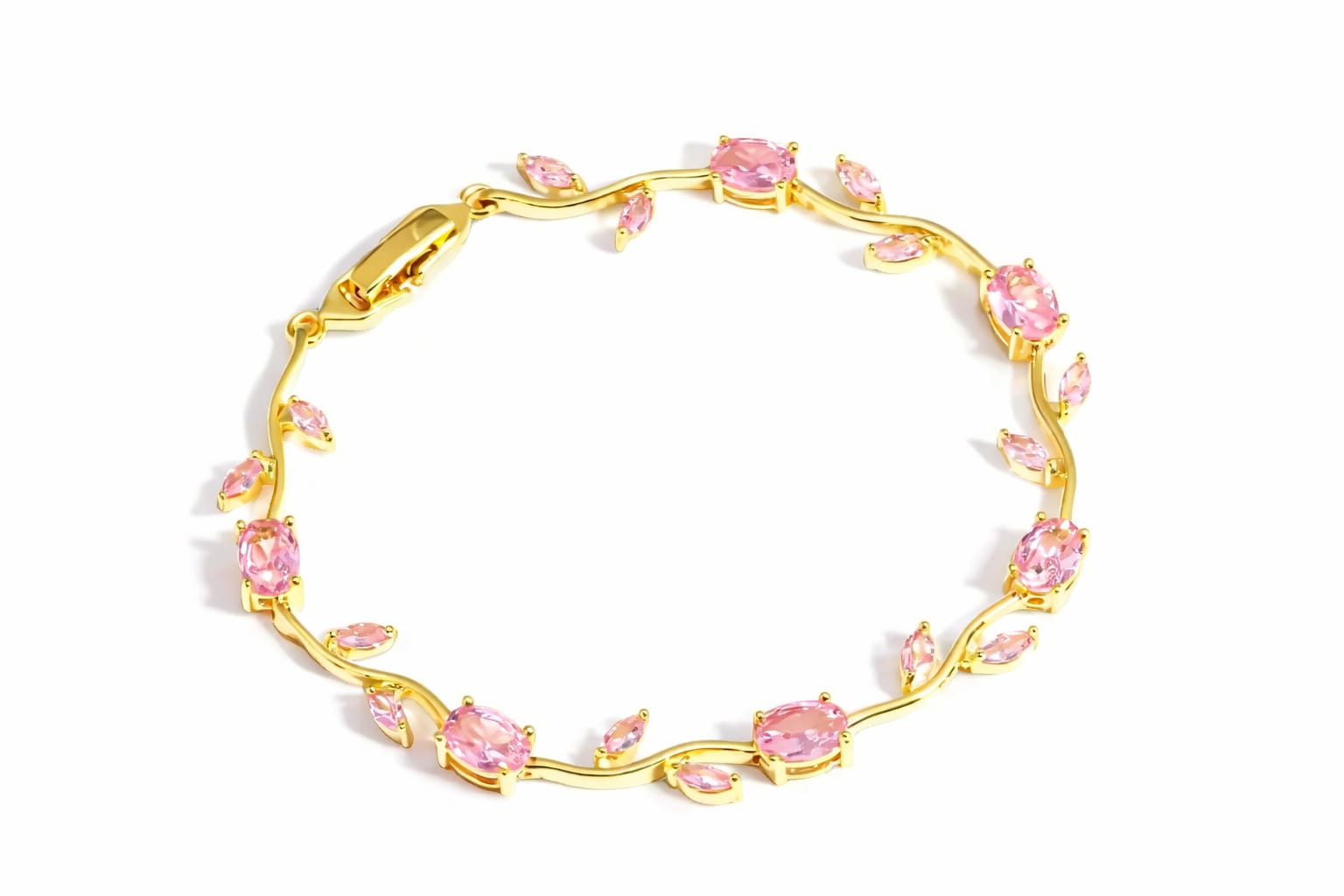 TFC Blush Elegant Tulip Gold Plated Wraparound bracelet