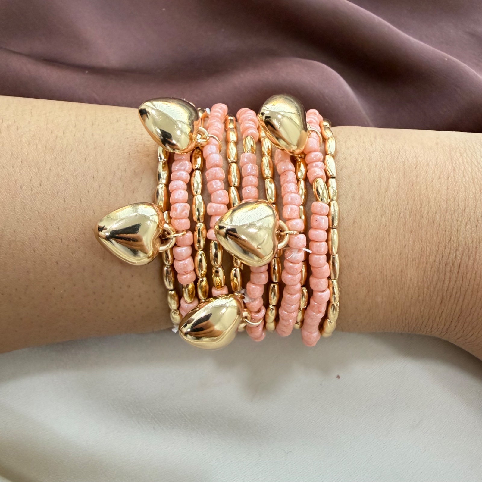 TFC Wrist Candy Beads Gold Plated Bracelet