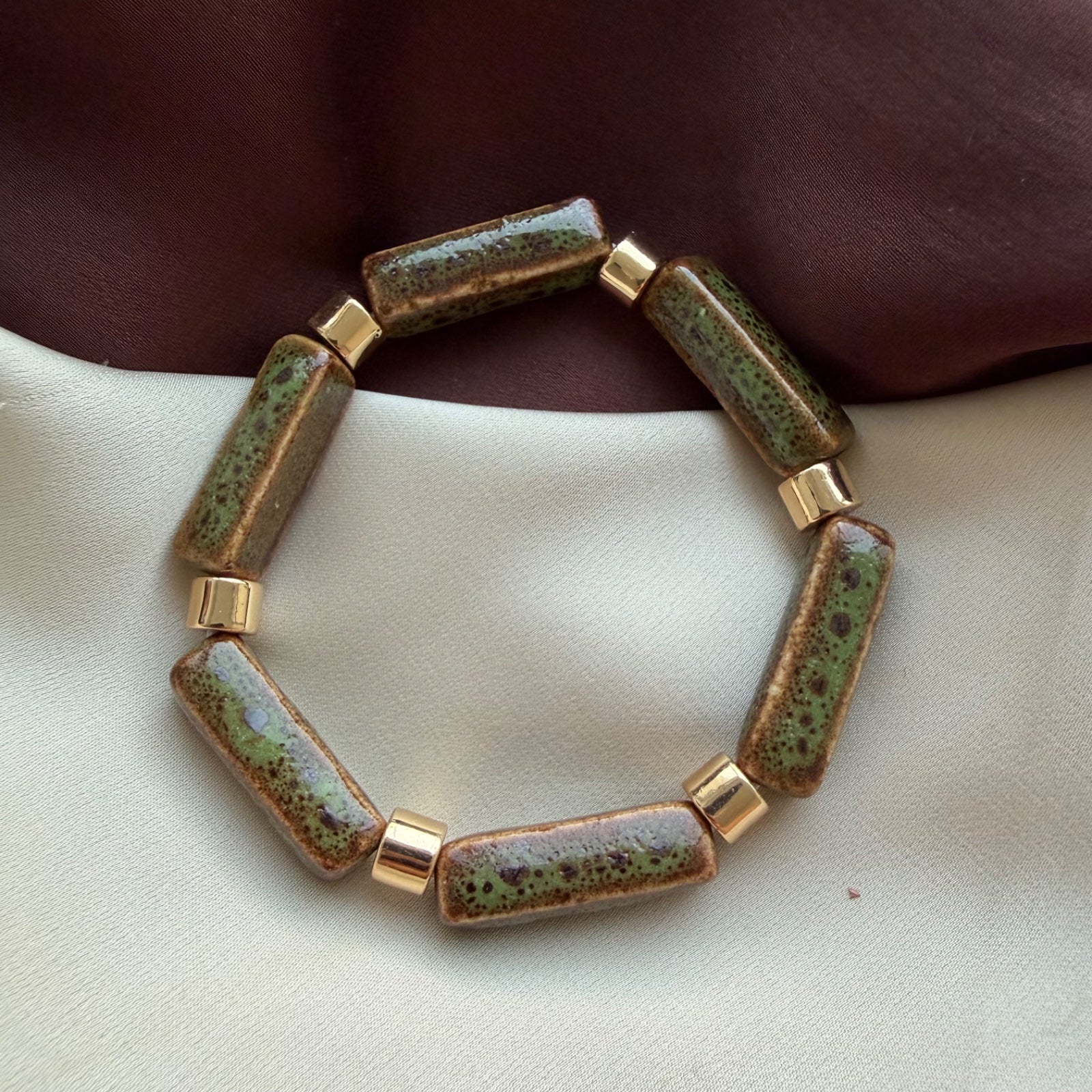 TFC Olive Aura Gold Plated Bracelet