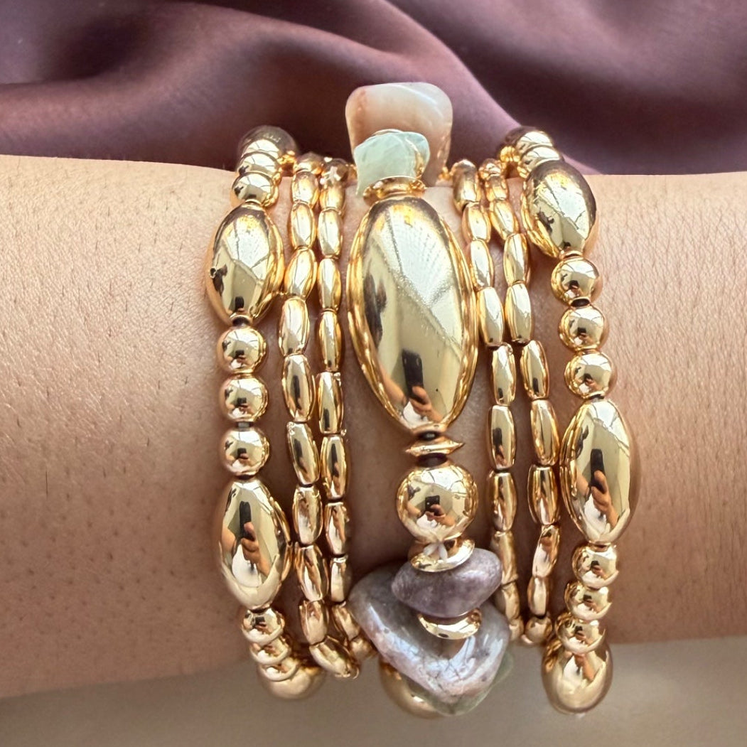 TFC Glintora Wrap Gold Plated Bracelet Set 7