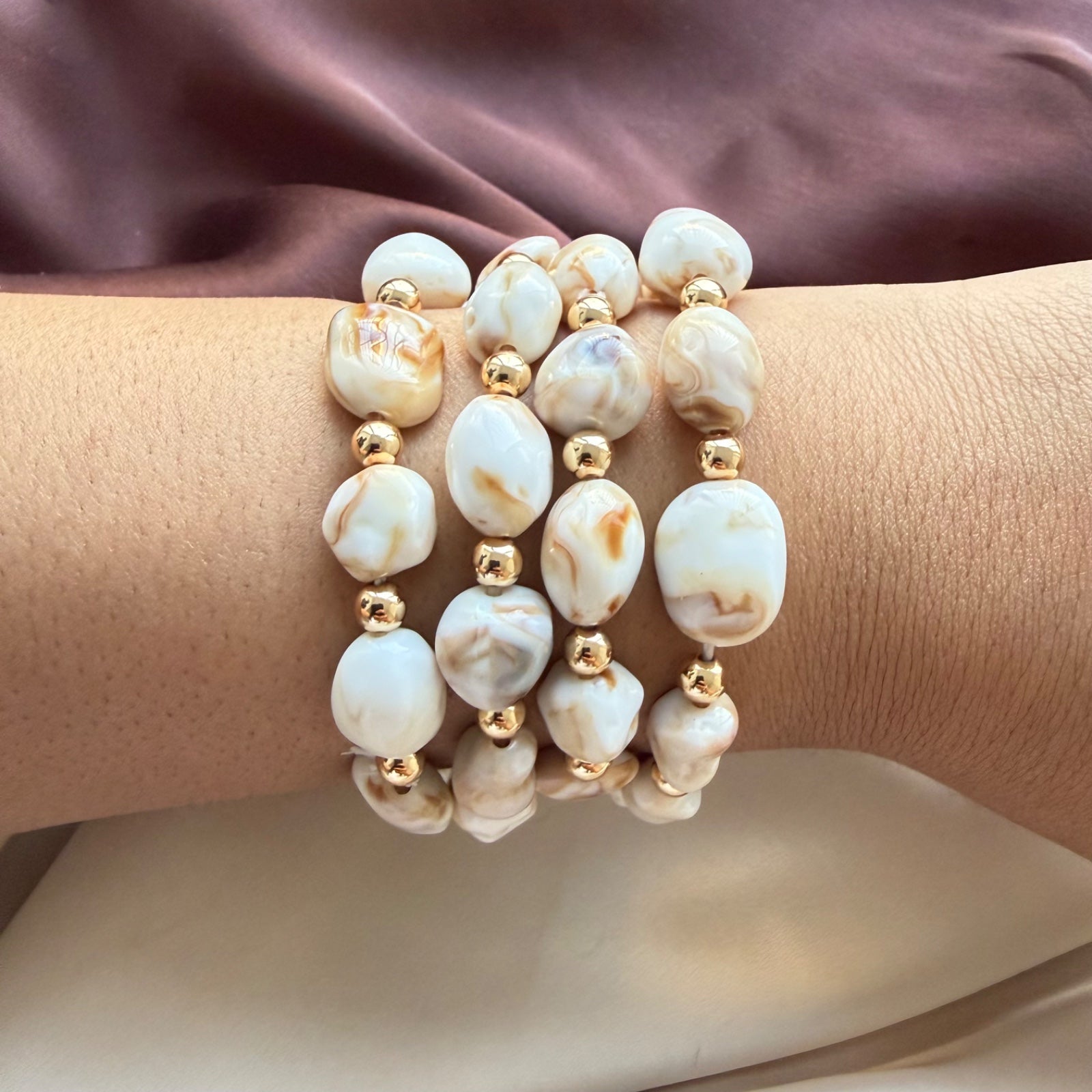 TFC Chic Ocean Gold Plated Bracelet Set 4