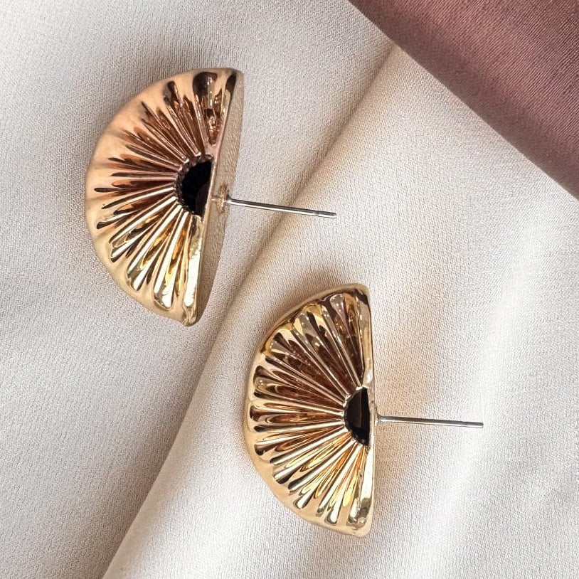 TFC Vortex Ocean Gold Plated Stud Earring