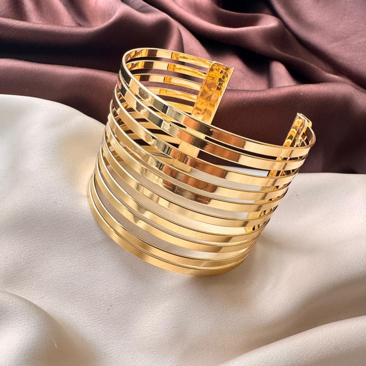 TFC Glowline Gold Plated Adjustable Cuff Bracelet