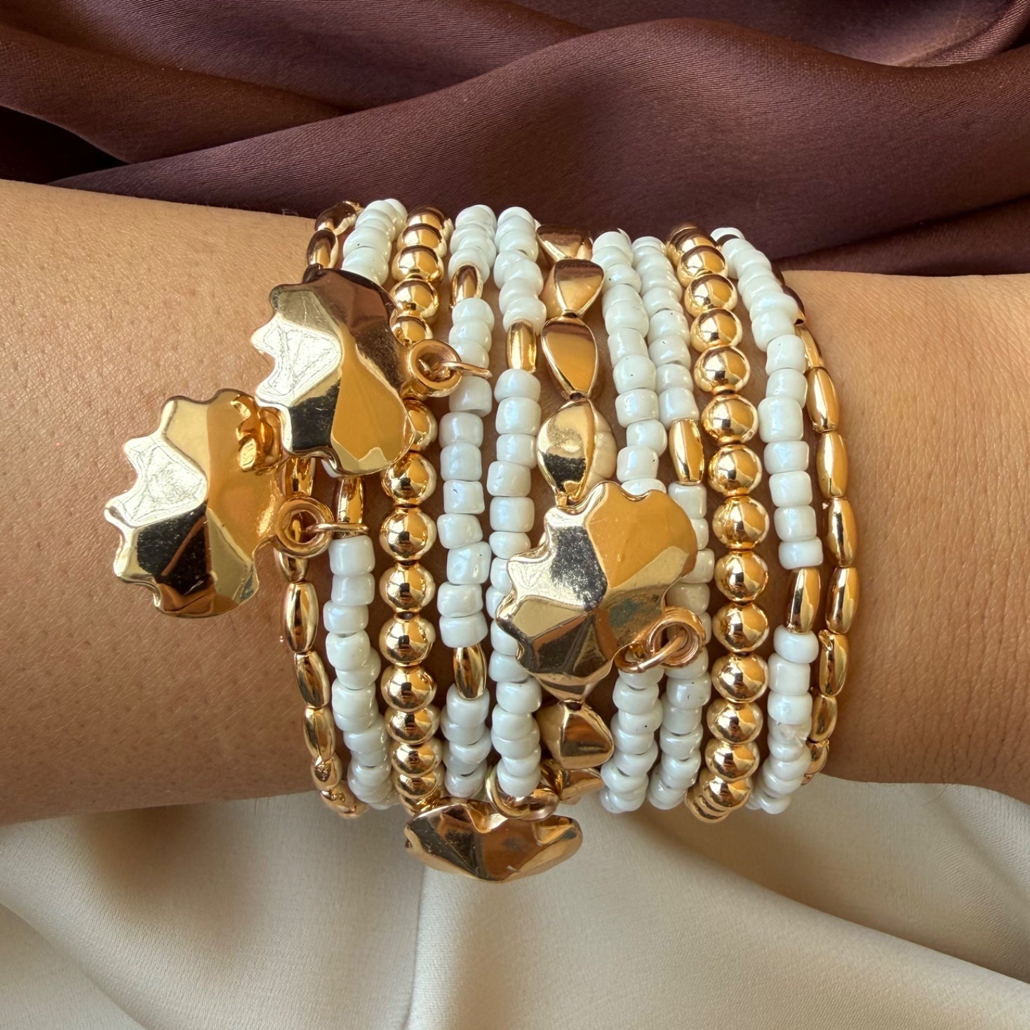 TFC Radiant Motif Gold Plated Bracelet (set of 11)