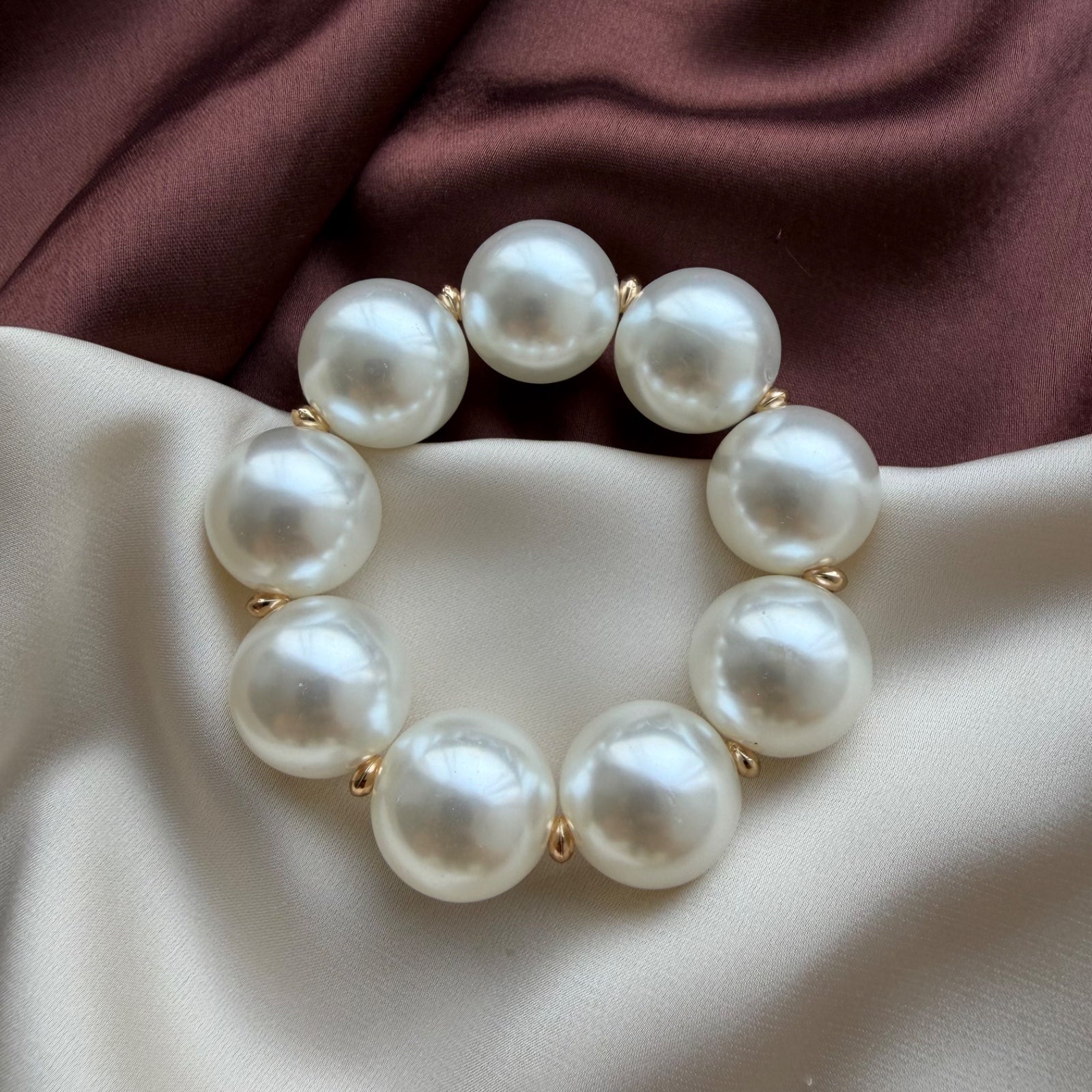 TFC Big Pearl Gold Plated Bracelet