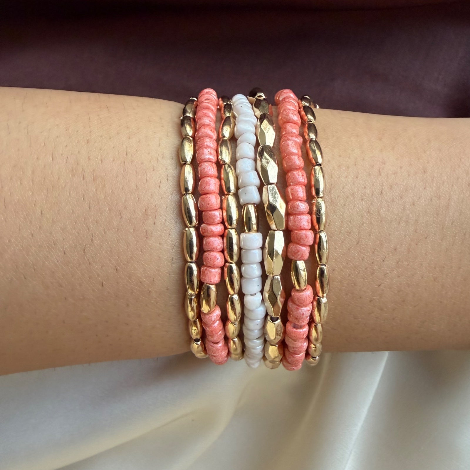 TFC Orangish Gold Plated Bracelet (set of 7)