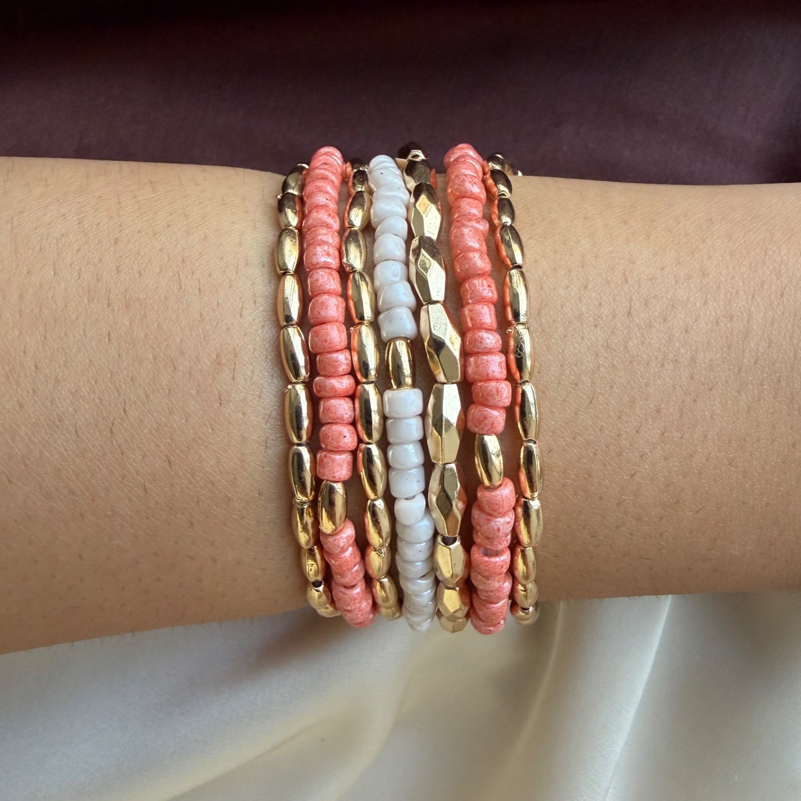 TFC Orangish Gold Plated Bracelet (set of 7)