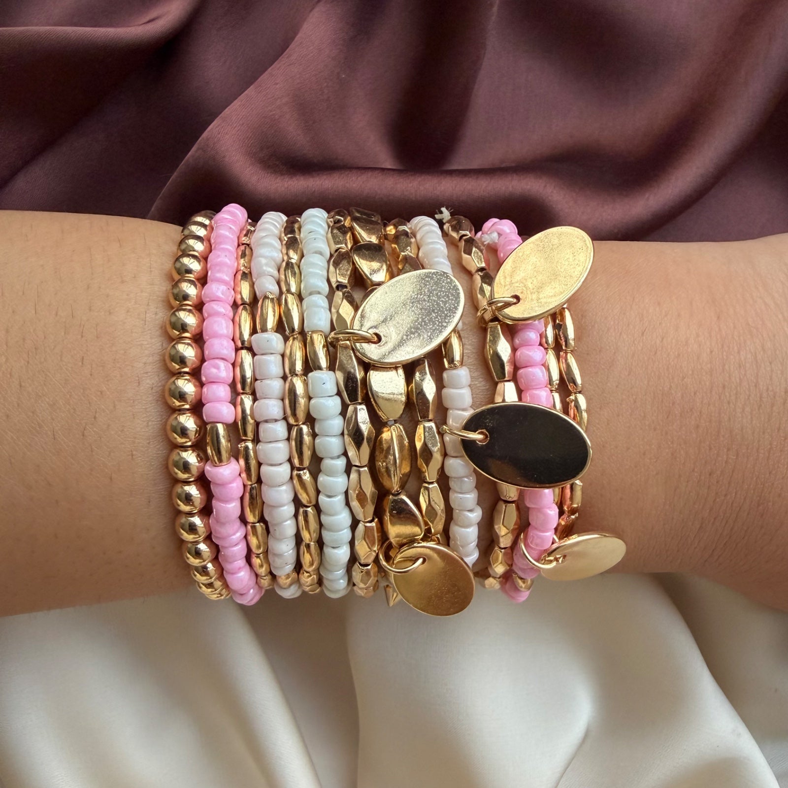 TFC Baby Pink Gold Plated Bracelet (set of 13)