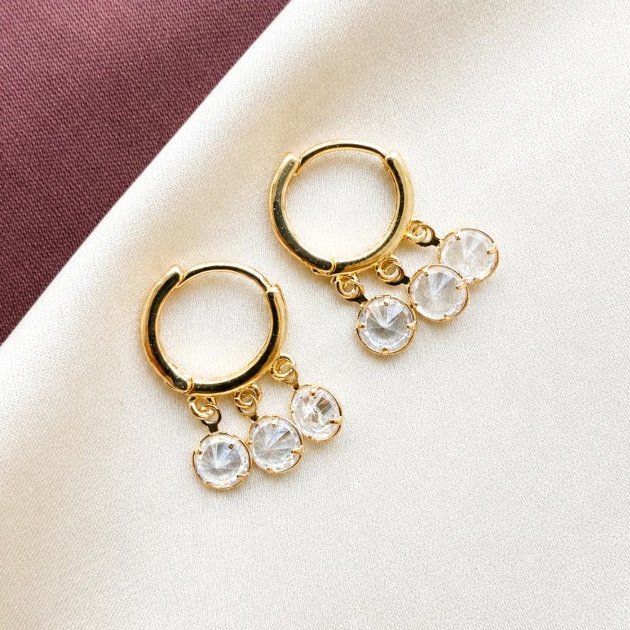TFC Round 3  Dangling Charms Gold Plated Earrings
