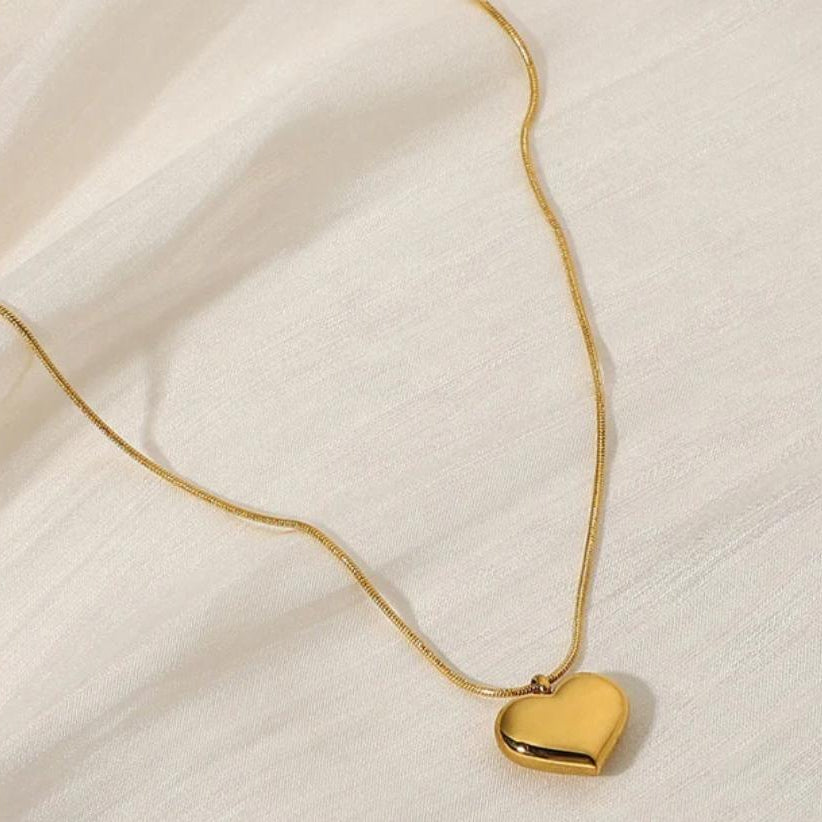 TFC Elegant Heart Gold Plated Necklace