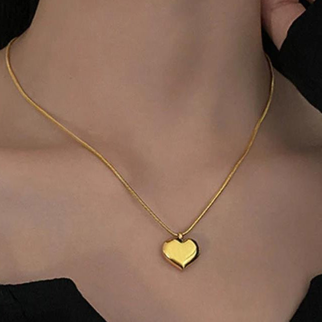 TFC Elegant Heart Gold Plated Necklace