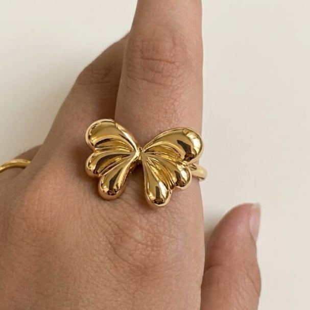 TFC Fine Bow Gold Plated Ring