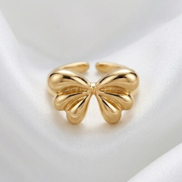 TFC Fine Bow Gold Plated Ring