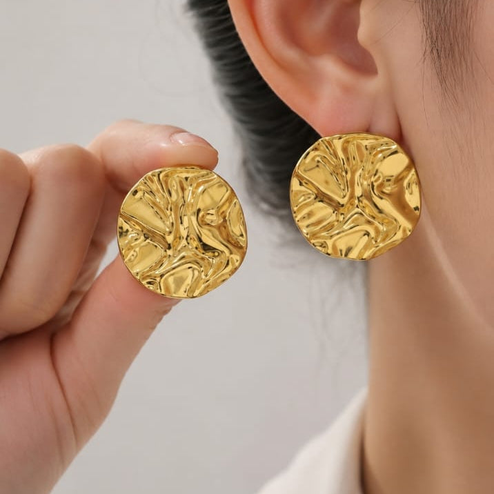 TFC Crunch Gold Plated Earrings