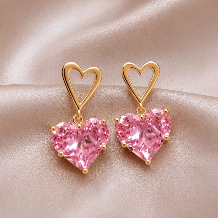 TFC Bubli Heart Gold Plated Earrings