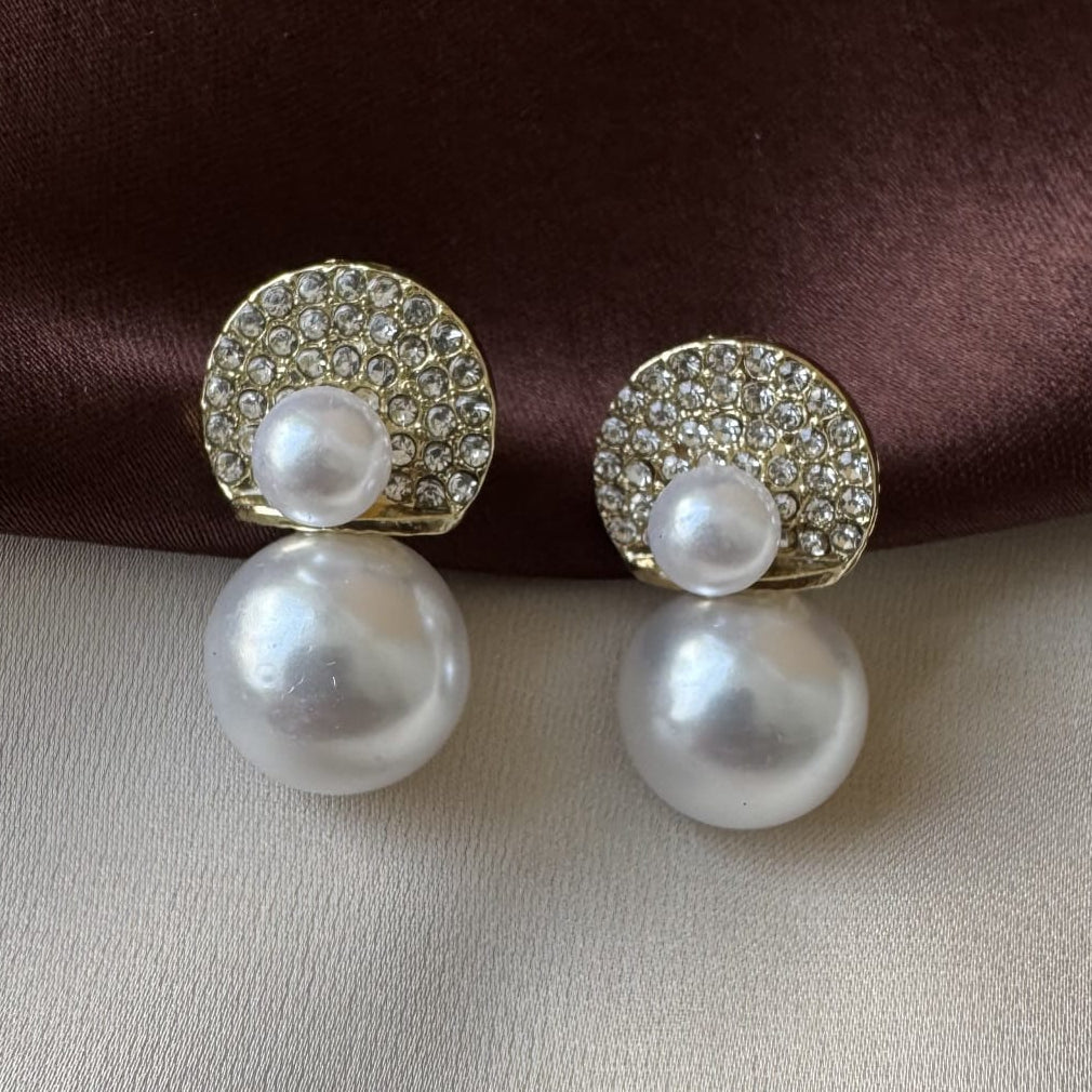 TFC Pearl Stone Silver Plated Earrings
