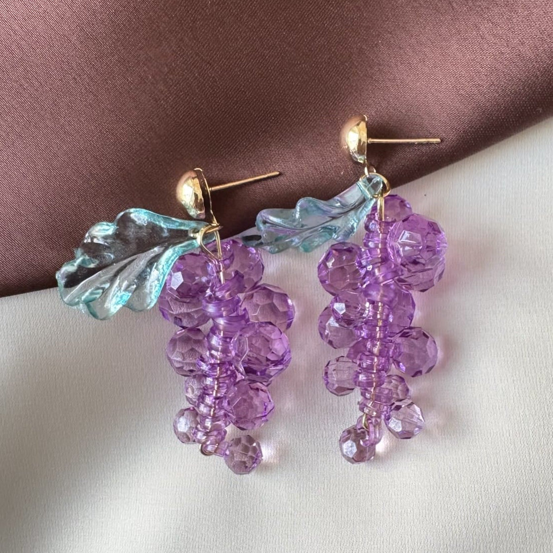TFC Grapes Bunch Gold Plated Earrings