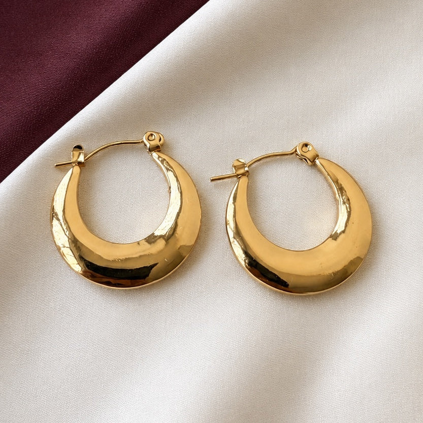 TFC Loopy Gold Plated Hoop Earrings
