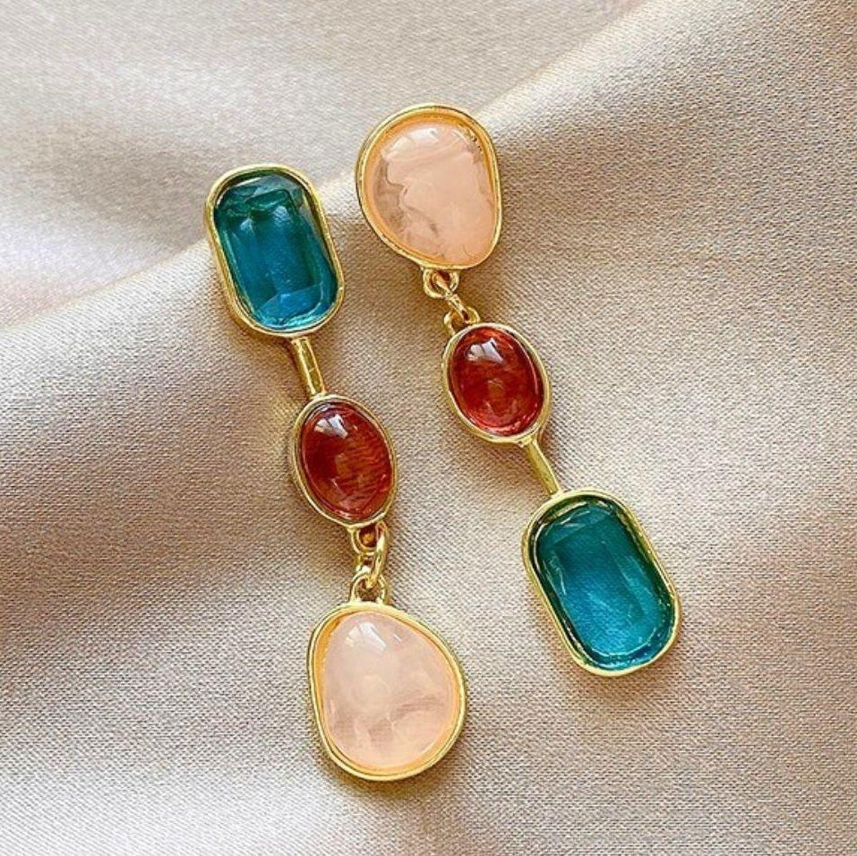 TFC Sea Treasure Gold Plated Dangler Earrings