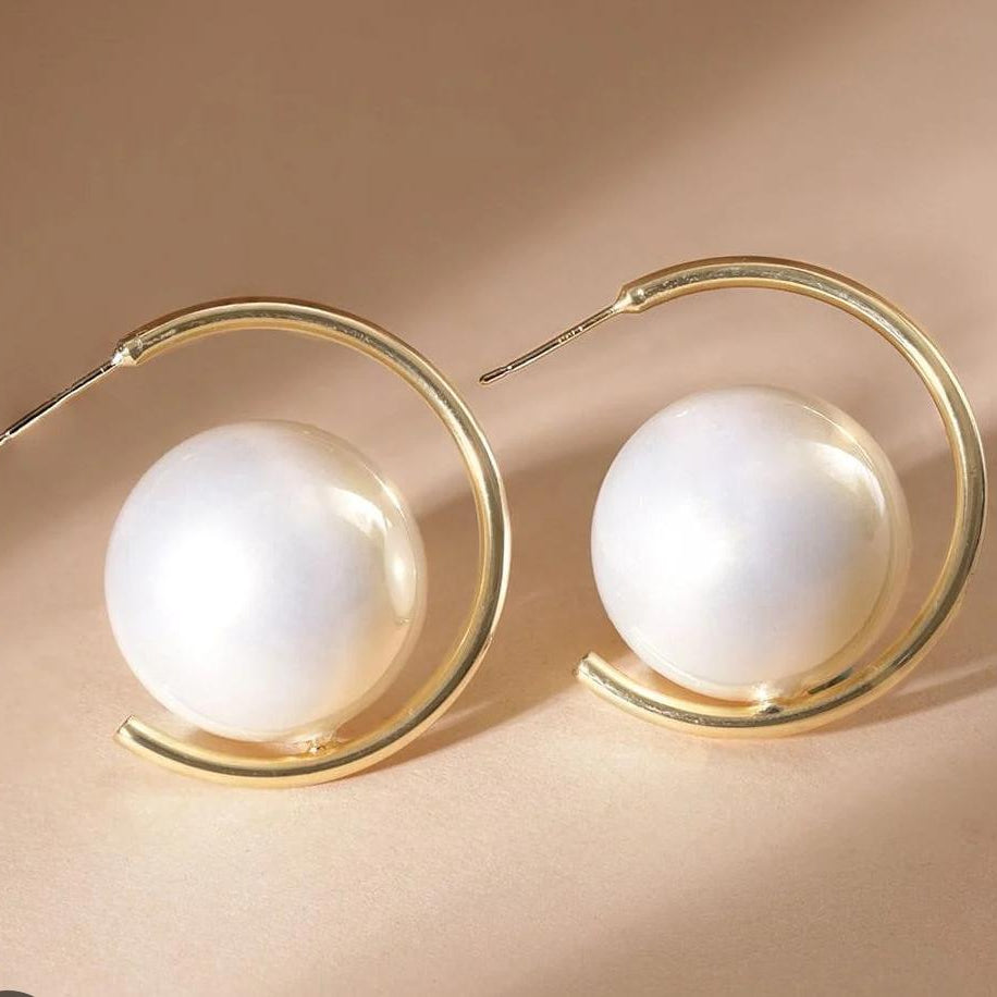 TFC Pearl Ranger Gold Plated Stud Earrings