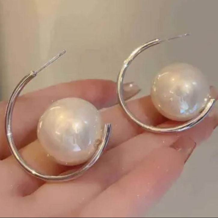 TFC Pearl Ranger Silver Plated Stud Earrings