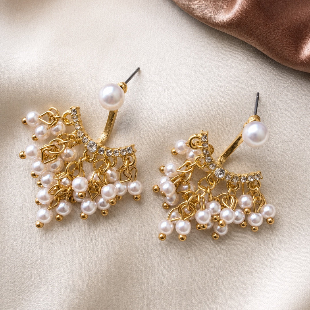 TFC Pearl Bunch Gold Plated Earrings