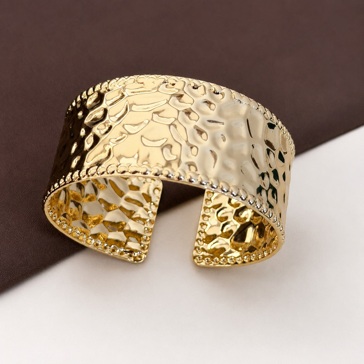 TFC Adjustable Sunkissed Tide Gold Plated Cuff Bracelet