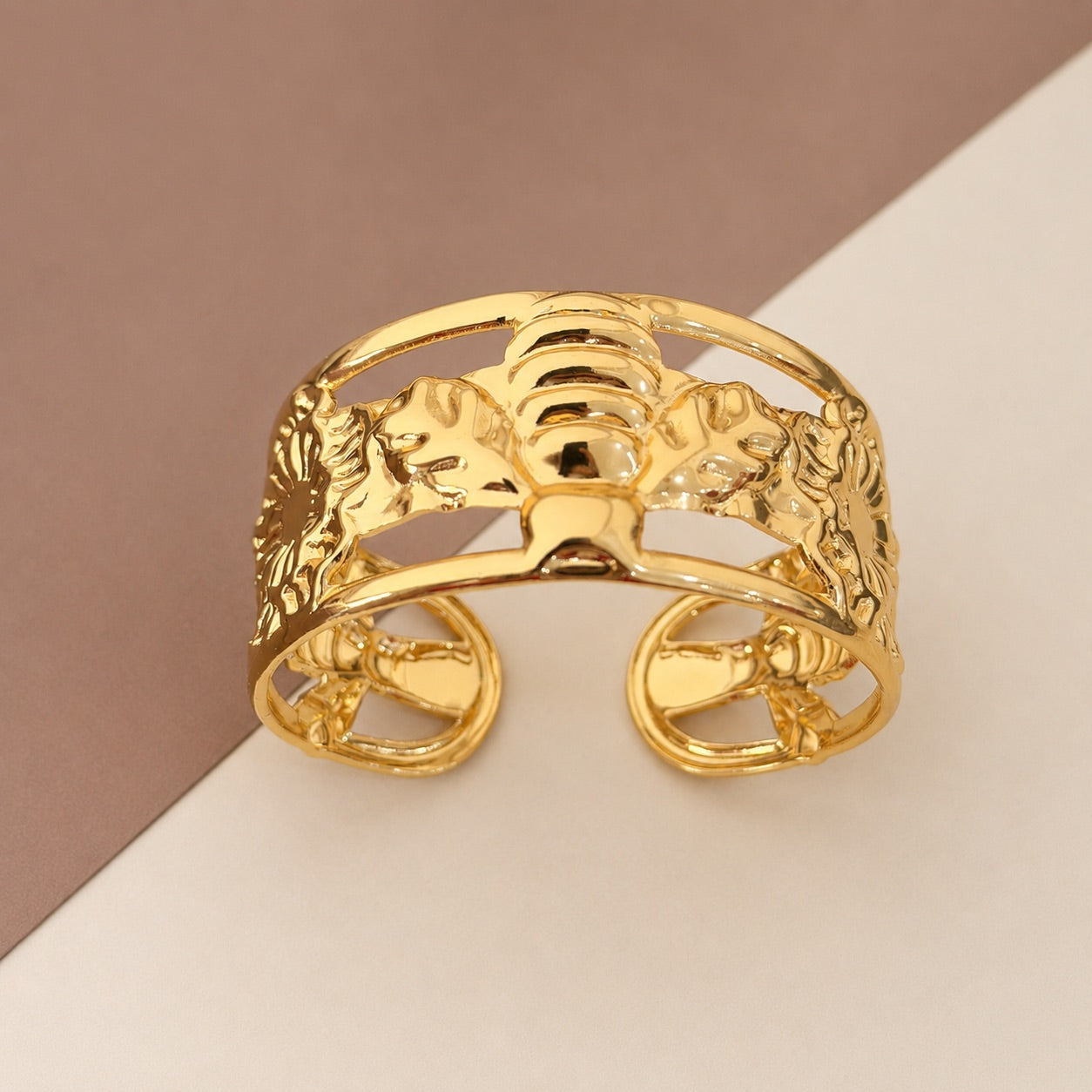 TFC Sandy Shores Gold Plated Cuff Bracelet